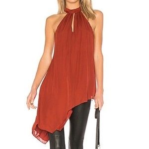 Haute Hippie Phoenix Fly Away Wrap Halter Asymmetrical Top Medium NWT